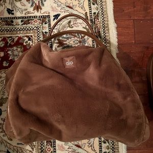 alo fur tote bag
